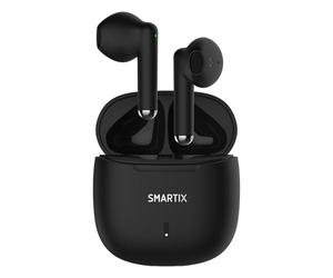 Atlantis Auriculares Smartix TWS SM60-Fi9-B BT V5.3 Funda con Función De Carga Incluye Battery Bank De 300 mA Negro
