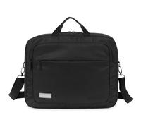 Atlantis Bolso portátil de 15,6" pulgadas con bandolera modelo KL12, acolchado interior, compartimento porta documentos, bolsillo exterior para accesorios, correa para enganche Trolley Correa de