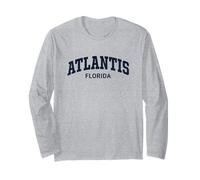 Atlantis Florida Vintage Athletic Sports Design Manga Larga
