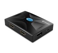 Atlantis KVM HDMI Switch USB Deviador KVM HDMI (Tastiera, Ratón, VGA) de 2 Puertos Entrada/Salida HDMI Soporte ratón y Teclado USB Interruptor de Cambio de Control 3840x2160/30Hz y 1920x1080/60Hz