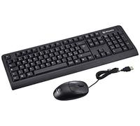 Atlantis Land Keyboard Combo Kit - Teclado (Estándar, Alámbrico, USB, QWERTY, Negro, Ratón Incluido)
