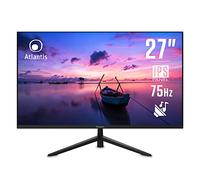 Atlantis Monitor de 27 pulgadas, pantalla IPS de 75 Hz, Full HD 1920 x 1080, VGA HDMI, multimedia, FreeSync, salida de audio/auriculares, inclinable, tiempo de respuesta de 5 ms, contraste 1000:1