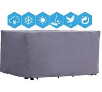 ATLANTIS Outdoor Funda Protectora Jardin para Muebles Mesa Silla | Gris | 285 x 180 x 95 cm | TÜV Rheinland Certificada | Fundas para Muebles | Impermeable | Resistente Agua | Protección
