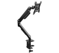 Atlantis P022-D306ASN Gas Lift Soporte y Brazo para Monitor PC Individual de 13 a 32 Pulgadas, MAX 8 kg. Altura Ajustable, articulable. Inclinación +/- 45°, Pivot +/- 180°, Rotaz 360° y Giro 180°.