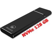 Atlantis SSD externo portátil M.2 NVME de 128 GB. Type_C USB-3.1, PCI Express Aluminio Satinado Negro