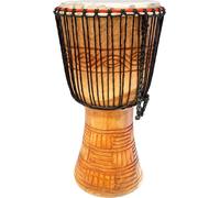 Atlas 11in Djembe. Africano Piel Cabra Cabeza, Aprox 22in Altura. Hecho En Ghana
