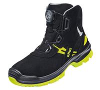 ATLAS 31400 S3 Zapatos de Seguridad para Tobillo Flash 8255 XP Boa ESD, Talla 43, Ancho 10 Unisex Adulto, Negro/Amarillo, EU