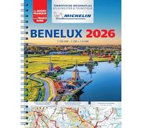 Atlas Benelux 2026 - Atlas Routier et Touristique (A4-Spirale): wegenatlas 1:150.000 (Michelin Atlassen)