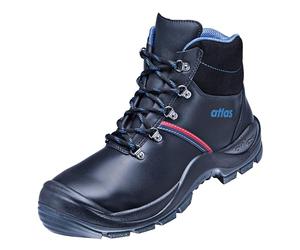Atlas Calzado de seguridad para hombre BAU 500, Negro, 43 EU