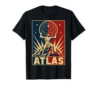 Atlas Cósmico Titán Griego Sosteniendo Estrellas Cielo Camiseta