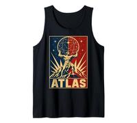 Atlas Cósmico Titán Griego Sosteniendo Estrellas Cielo Camiseta sin Mangas