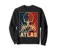 Atlas Cósmico Titán Griego Sosteniendo Estrellas Cielo Sudadera