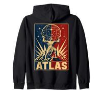 Atlas Cósmico Titán Griego Sosteniendo Estrellas Cielo Sudadera con Capucha