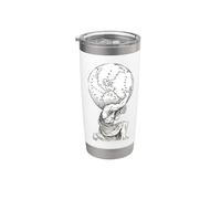 Atlas Dios Griego Titán Mitología Vaso térmico de acero inoxidable de doble pared