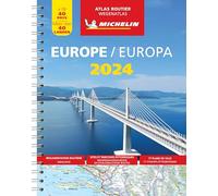 Atlas Europe / Europa 2024 (A4-Spirale): wegenatlas Schaal 1:1.000.000