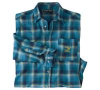 ATLAS FOR MEN - Camisa a Cuadros de Franela - Hombre - Cómoda y cálida - Corte Holgado - Disponible en Tallas Grandes de la M a la 5XL