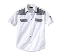 ATLAS FOR MEN - Camisa Hombre Manga Corta Verano - Summer Style - Corte Holgado - Estilo Chic - Disponibles en Tallas Grandes de Lam hasta 5XL