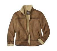 ATLAS FOR MEN - Chaqueta de ante con forro sherpa - Disponible en tallas grandes de M a 5XL, beige, XL