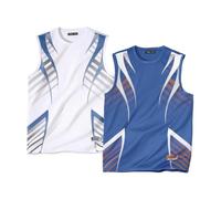 ATLAS FOR MEN - Lote de 2 Camisetas sin Mangas Summer Sport - XL