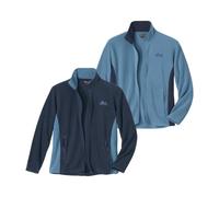 ATLAS FOR MEN - Lote de 2 chaquetas de forro polar bicolor Rx-Trem - XXL