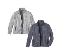 ATLAS FOR MEN - Lote de 2 Chaquetas Forro Polar Invierno Hombre - Mangas Largas - Disponibles en Tallas Grandes de la M hasta 5XL