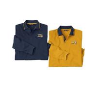 ATLAS FOR MEN - Lote de 2 Polos Winter de piqué - 4XL