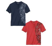 ATLAS FOR MEN - Pack de 2 Camisetas Manga Corta Hombre - T-Shirt Algodón - Ropa Verano Casual - Disponibles en Tallas Grandes de la M hasta 5XL