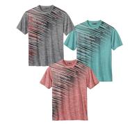 ATLAS FOR MEN - Pack de 3 Camisetas Hombre - T-Shirt de Manga Corta para Verano - Estilo Casual, Confortable y Atemporal - Ropa Básica Esencial - Disponibles en Tallas Grandes de la M hasta 5XL