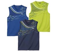 ATLAS FOR MEN - Pack de 3 Camisetas sin Mangas Hombre - Disponible en Tallas Grandes de la M a la 5XL