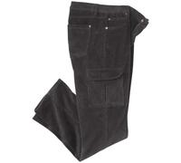 ATLAS FOR MEN - Pantalón Cargo de Pana Hombre - Cálido y Elegante - Bolsillos Múltiples - Confortable Elástico Lateral - Ideal para Ocasiones Casual - Disponibles en Tallas Grandes de la M hasta 5XL