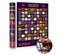 Atlas & Green Póster de los 100 mejores musicales. 100 pósteres musicales para rascar. Pegatinas de tubo de regalo