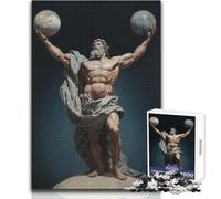 Atlas Holding Two Planets - Rompecabezas de 1000 Piezas, Juego de Aprendizaje para Practicar Habilidades, Regalo Ideal para Momentos Felices, tamaño 38x52cm