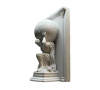 Atlas Holding World Gr od Bookend, Atlas Holding Up World Estatua, Estatua de Yeso Atlas, decoración de Escultura de Busto de mitología Griega, Adorno Creativo for Oficina en casa