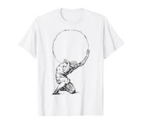 Atlas Mitología Griega Grecia Dioses y Héroes griegos Camiseta gráfica económica, Hombre, Blanco, XL