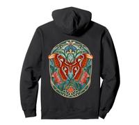 Atlas Moth Vintage Art Nouveau Botánico Sudadera con Capucha