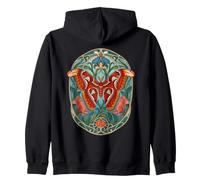 Atlas Moth Vintage Art Nouveau Botánico Sudadera con Capucha