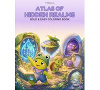 Atlas of Hidden Realms: Bold & Easy Coloring Book (Dewdrop Village)