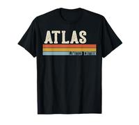 Atlas Retro Vintage Hombres Niños Niños Nombre Camiseta