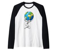 Atlas sosteniendo la Tierra Camiseta Manga Raglan