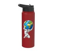 Atlas sosteniendo la Tierra Stainless Steel Insulated Water Bottle
