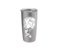 Atlas sosteniendo la Tierra Vaso térmico de acero inoxidable de doble pared