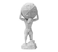 Atlas Titan - Estatua del dios griego y romano - Escultura pequeña de alabastro fundido de 5.1 pulgadas, hecha a mano en Grecia, mitología coleccionable para el hogar y la oficina