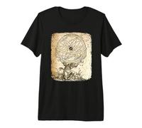 Atlas Vintage Dios Griego Mitología Titán Dios Historia Arte Camiseta Premium
