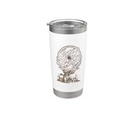 Atlas Vintage Dios Griego Mitología Titán Dios Historia Arte Vaso térmico de acero inoxidable de doble pared