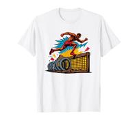 Atleta De Obstáculos Línea Meta Identidad Ocr Corredor Serio Camiseta