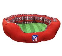 ATLETICO DE MADRID - Cama para Mascotas, Perros, Gatos, Conejos, Talla L, 3 Tamaños Disponibles, Forma de Estadio, Cojín Independiente, Producto Oficial (CyP Brands)