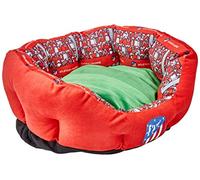ATLETICO DE MADRID - Cama para Mascotas, Perros, Gatos, Conejos, Talla S, 3 Tamaños Disponibles, Forma de Estadio, Cojín Independiente, Producto Oficial (CyP Brands)