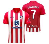 Atlético de Madrid Camiseta Griezmann 7 Primera equipación 23-24 réplica Oficial Adulto roja y Blanca (XXL)