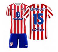 Atletico de Madrid - Camiseta+ Pantalon Oficial 25-26 | Lenglet #15 | Primera Equipación Producto Licenciado | Escudo Bordado | Tallas Niño y Adulto | Unisex (FR/ES, Edad, 10 años, Regular)
