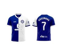 Atlético de Madrid Camiseta Segunda equipación Griezmann 7 réplica Oficial 23-24 Adulto Azul y Blanca (XL)